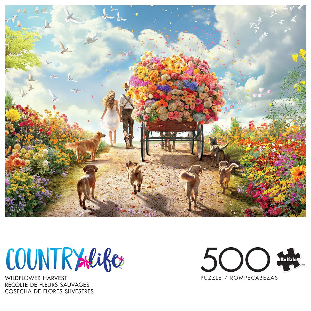 Buffalo Games Country Life Wildflower Harvest puslespil 500 brikker blomster