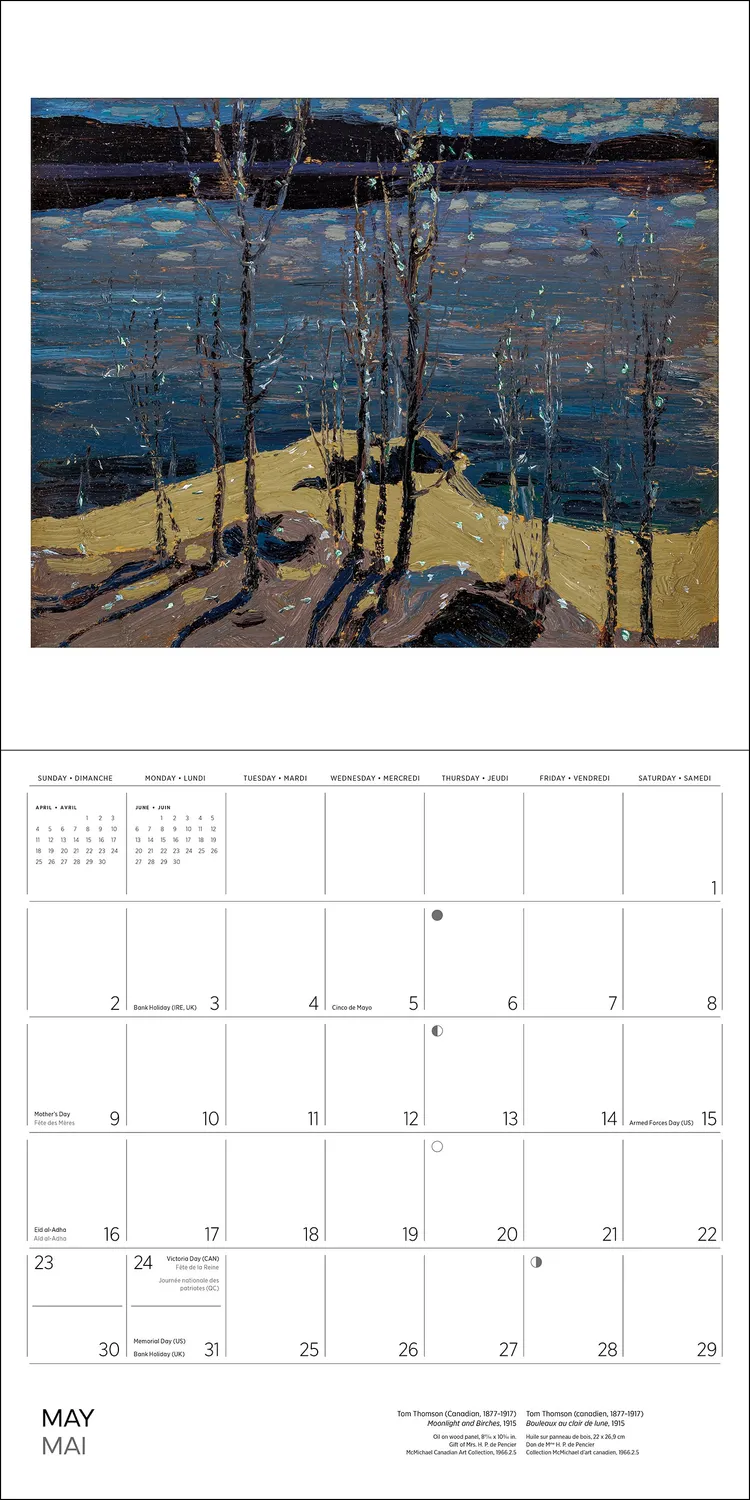 Pomegranate Tom Thomson vægkalender 2027 landskab