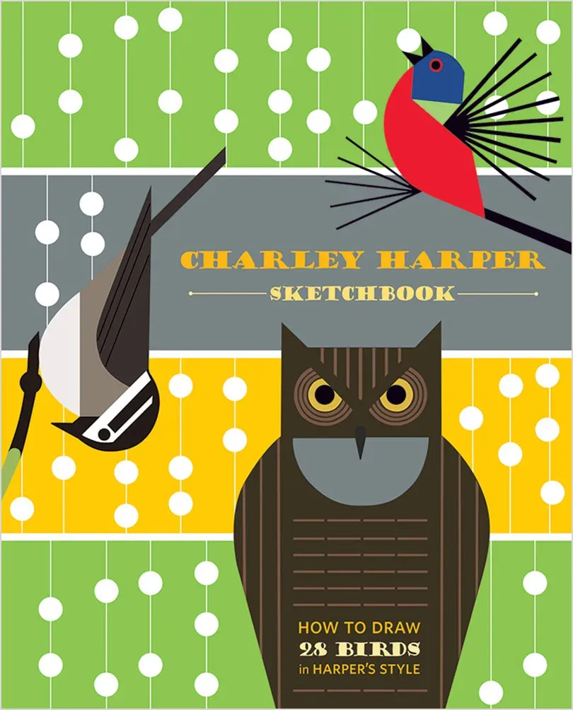 Charley Harper How to Draw 28 Birds skitsebog fugle
