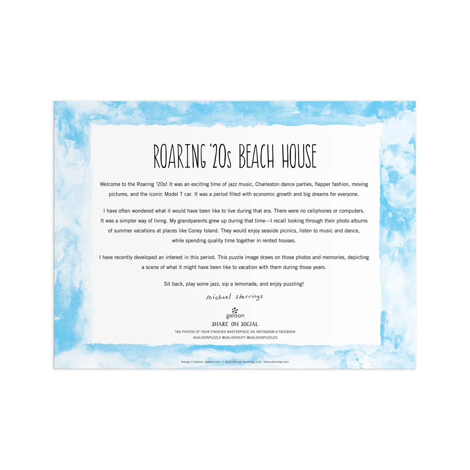 Galison Michael Storrings Roaring 20s Beach House puslespil 1000 brikker