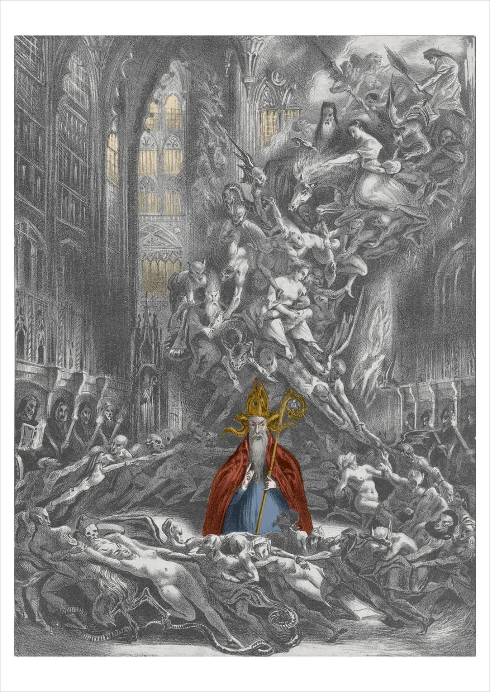 Pomegranate Louis Boulanger Witches Sabbath postkort