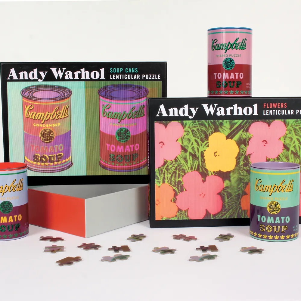 Galison Andy Warhol Soup Cans puslespil 300 brikker lenticular