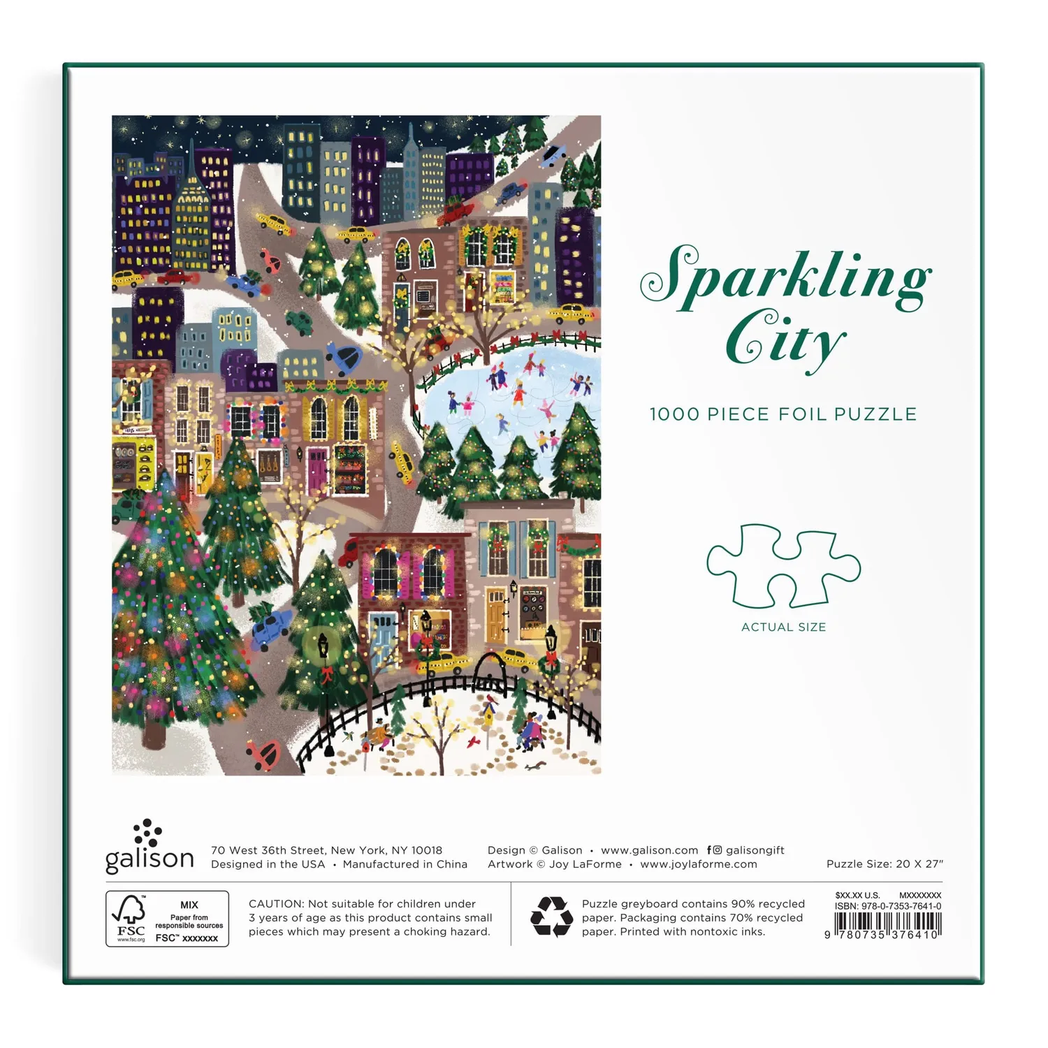 Good Puzzle Co. Joy Laforme Sparkling City 1000 puslespil folie