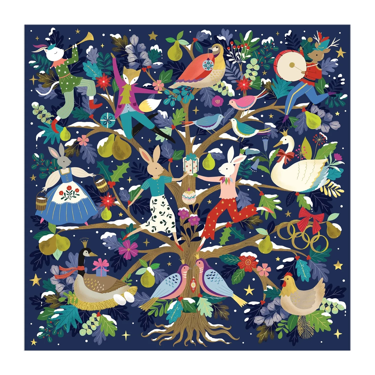 Good Puzzle Co. 12 Days of Joy puslespil 500 brikker folie jul