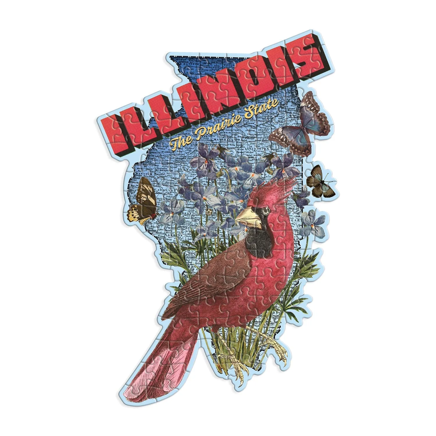 Good Puzzle Co. Illinois Mini puslespil 100 brikker formet