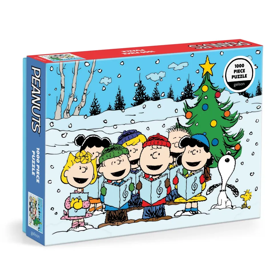 Galison Peanuts Christmas Caroling puslespil 1000 brikker jule