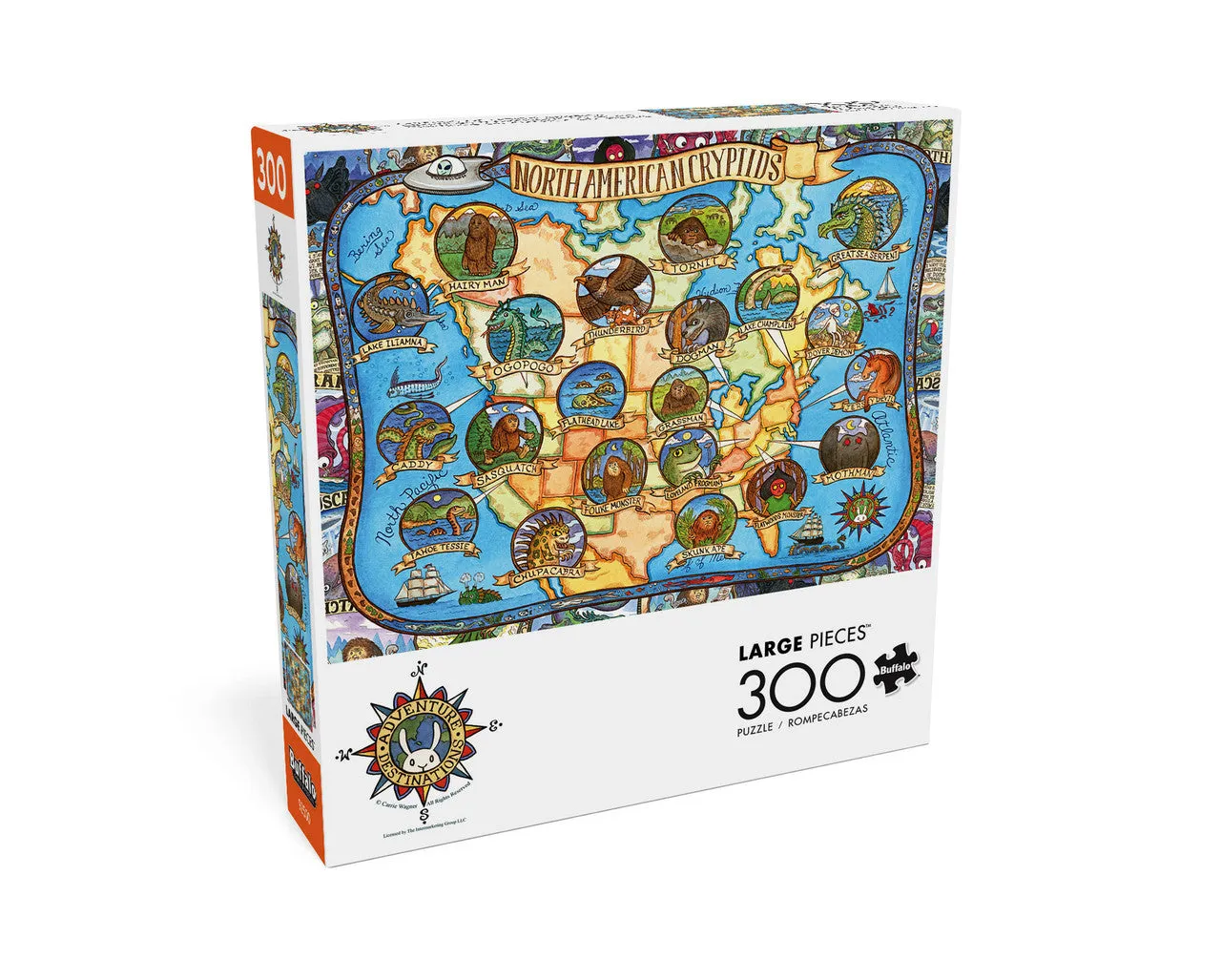 Buffalo Games Cryptids of North America puslespil 300 store brikker