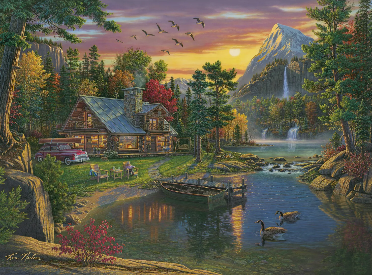 Buffalo Games Gold Mountain Paradise puslespil 1000 brikker bjerg