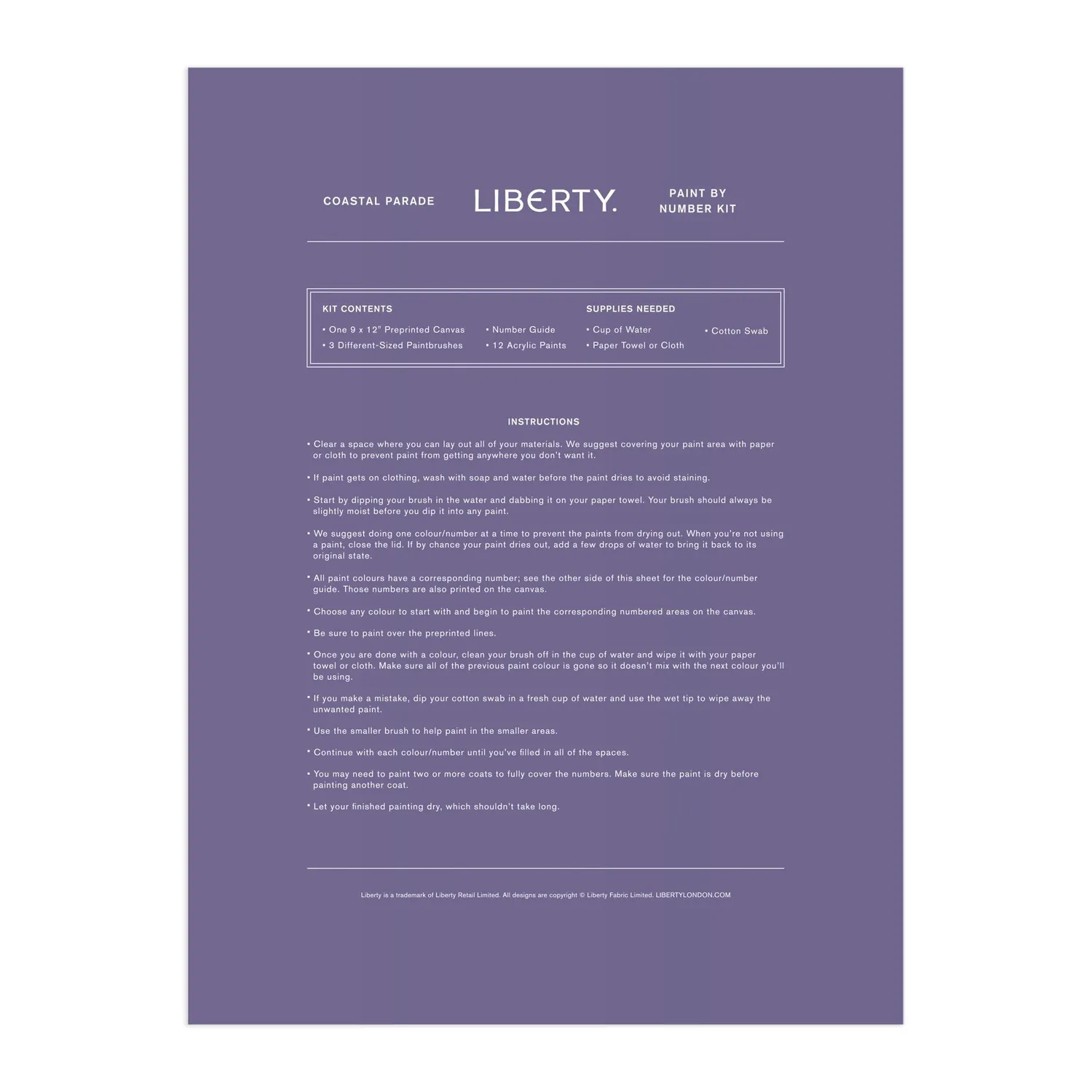 Galison Liberty Coastal Parade mal efter tal 9x12 kyst