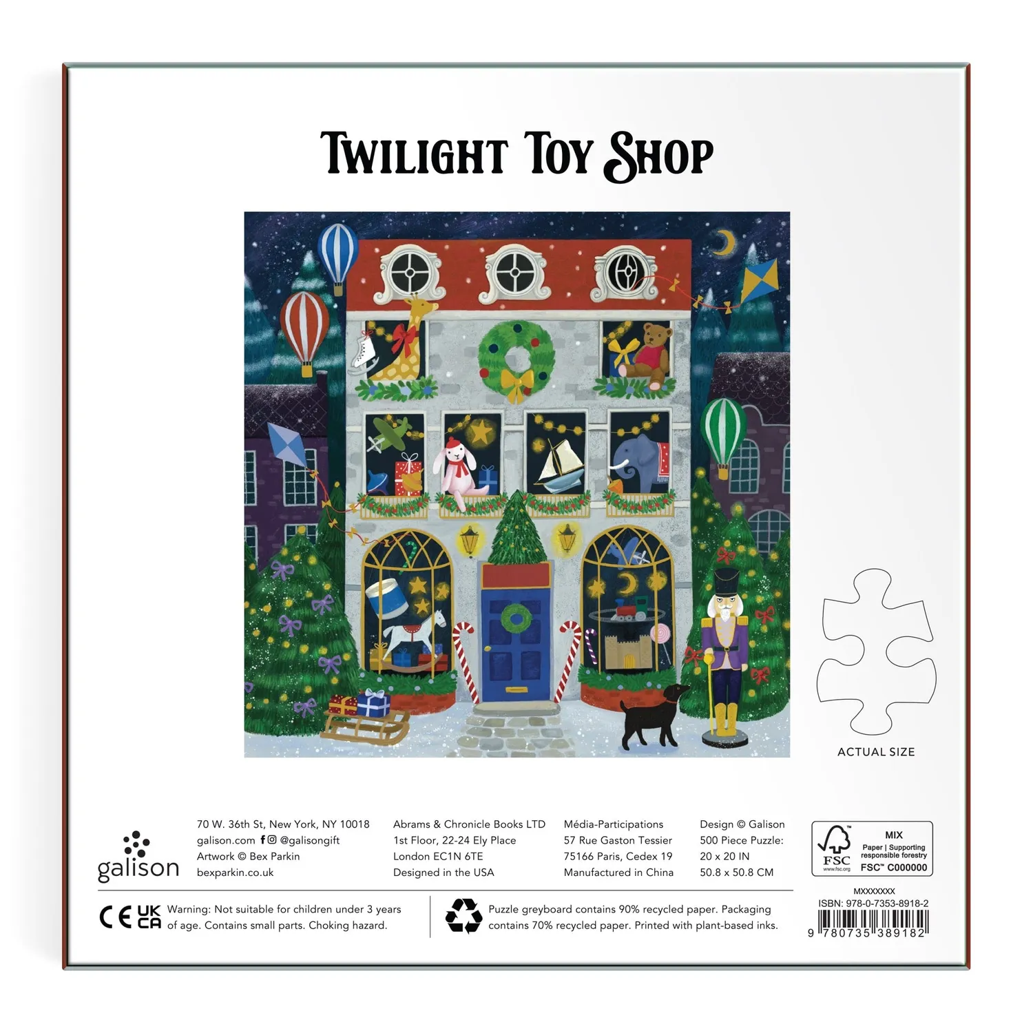 Good Puzzle Co. Twilight Toy Shop puslespil 500 brikker folie