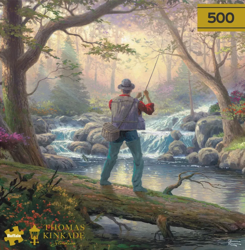 Buffalo Games Gold It Doesn't Get Much Better puslespil 500 brikker fiskemotiv