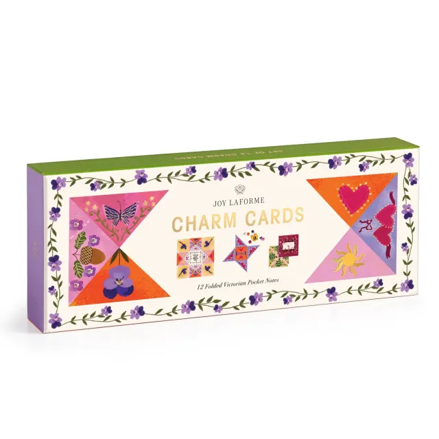Galison Joy Laforme Charm minikort 12 stk pansy