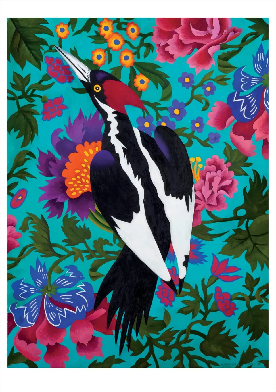 Pomegranate Billy Hassell Into the Blue fødselsdagskort enkelt fugl
