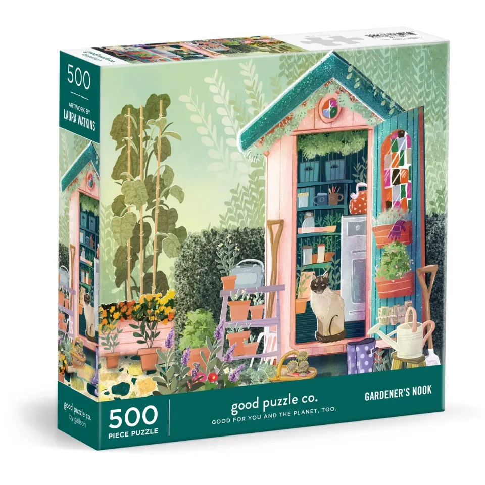 Good Puzzle Co. Gardener's Nook puslespil 500 brikker havemotiv