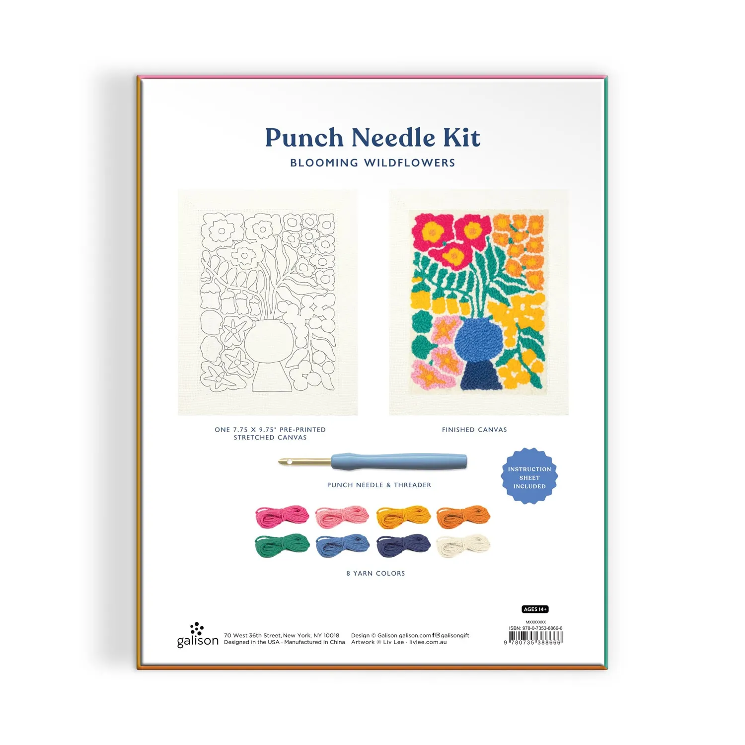 Good Puzzle Co. Blooming Wildflowers punch needle sæt blomster