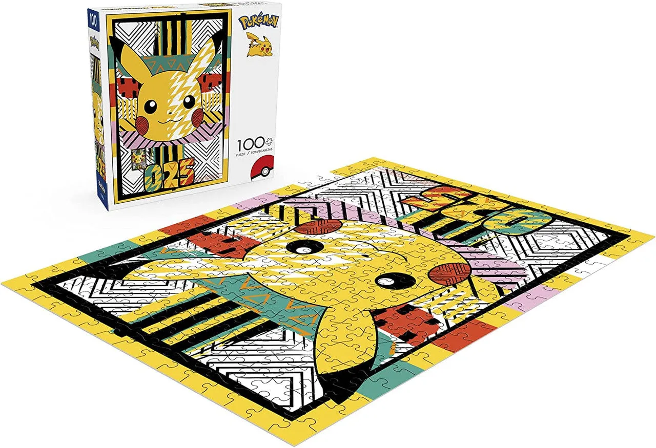 Buffalo Games Pokemon Summer Pattern 100 puslespil Pikachu