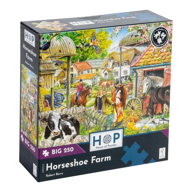 House of Puzzle Horseshoe Farm BIG 250 puslespil bondegård