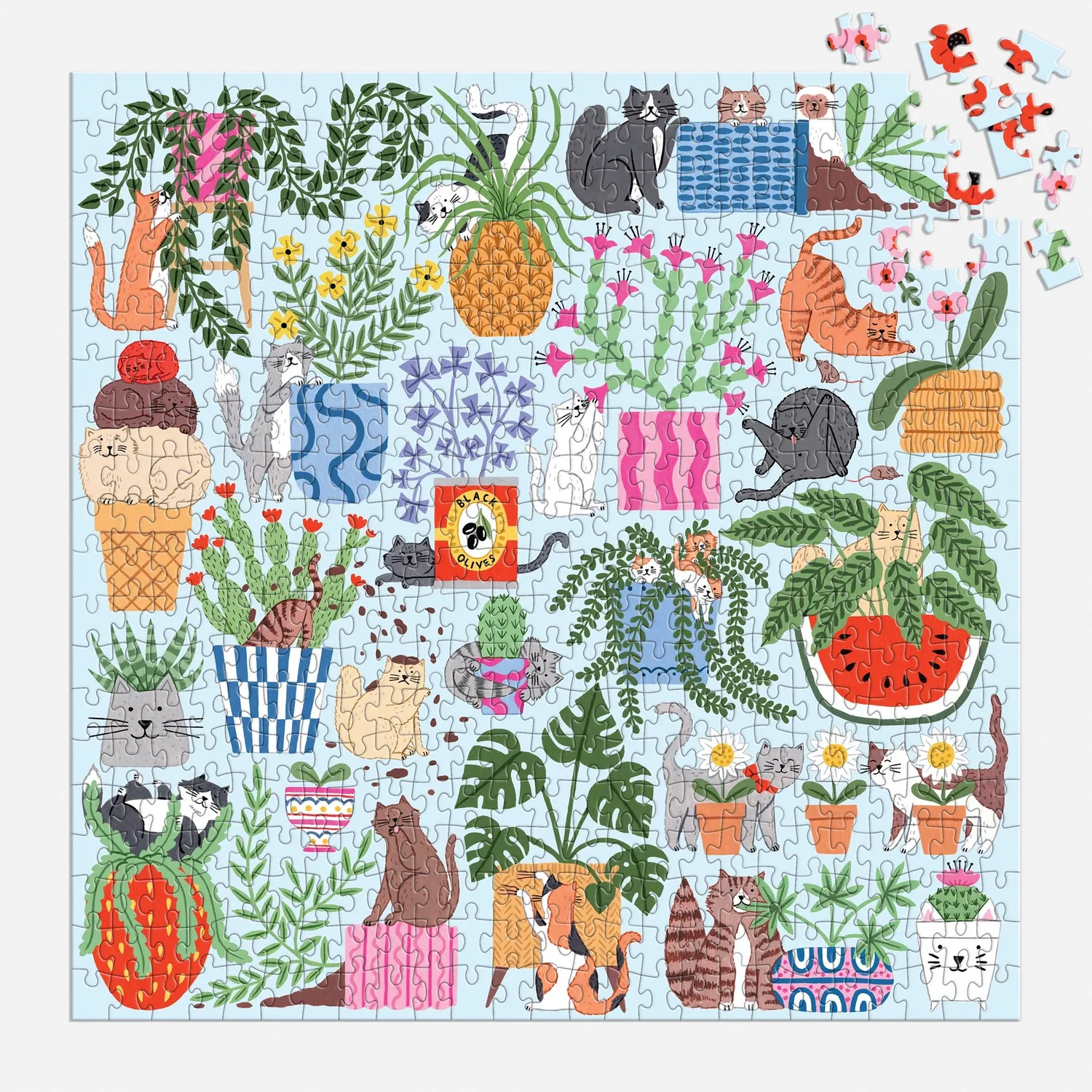 Good Puzzle Co. Cats in the Houseplants puslespil 500 katte