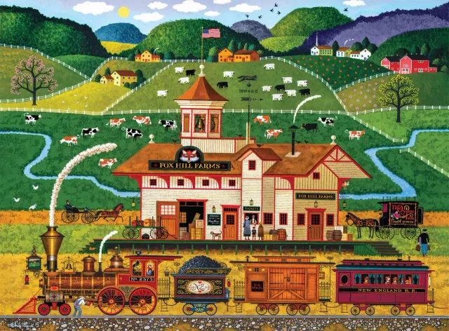 Buffalo Games Charles Wysocki Fox Hill Farms puslespil 1000 brikker
