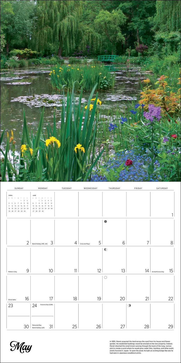 Pomegranate Monet's Passion Giverny 2027 vægkalender have