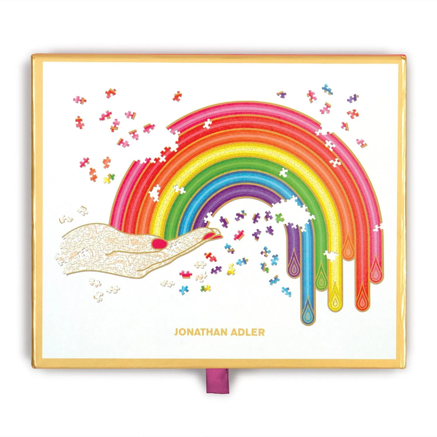 Galison Jonathan Adler Rainbow Hand puslespil 750 brikker formet