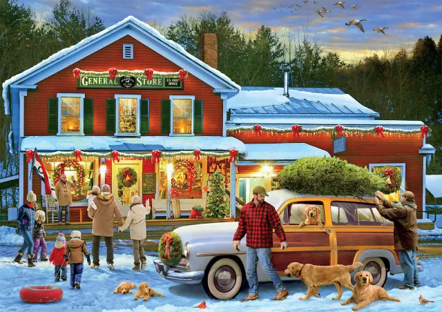 Buffalo Games Country Life General Store at Christmas puslespil 500 brikker jul