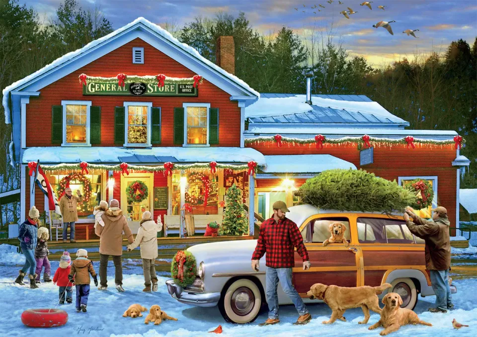 Buffalo Games Country Life General Store at Christmas puslespil 500 brikker jul