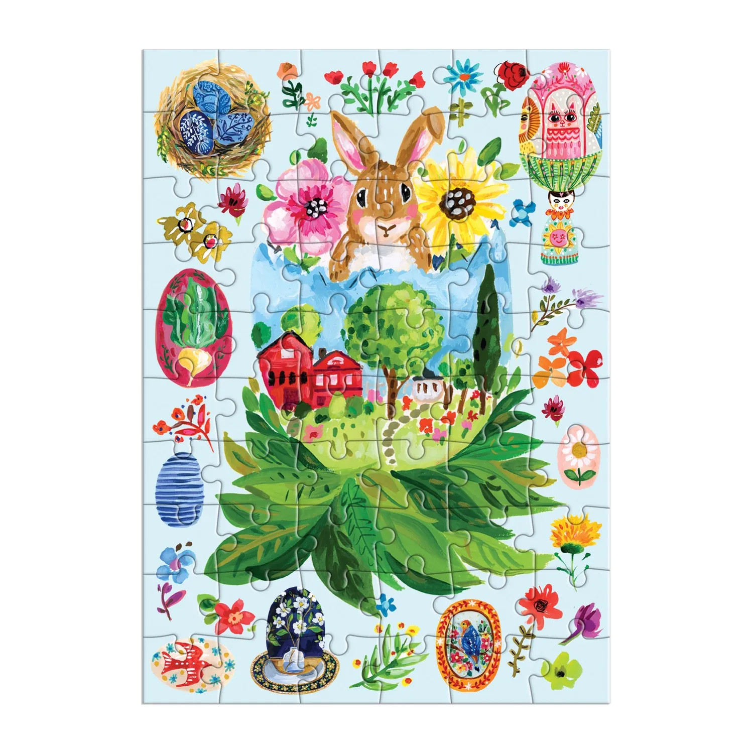Good Puzzle Co. Artisanal Eggs puslespilskort 60 brikker påske