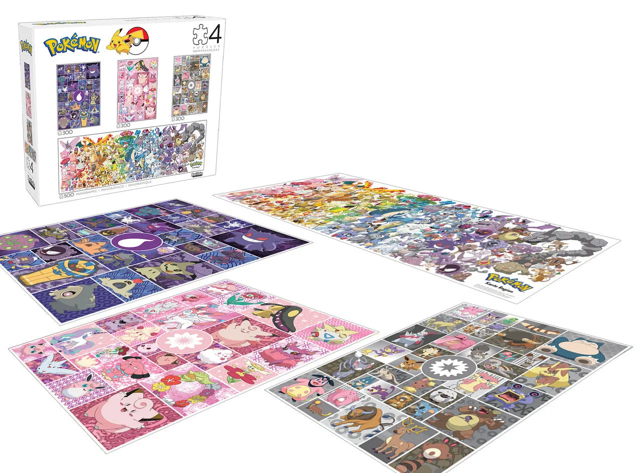 Buffalo Games Pokemon Multipack #2 puslespil 4-pak 1400 brikker