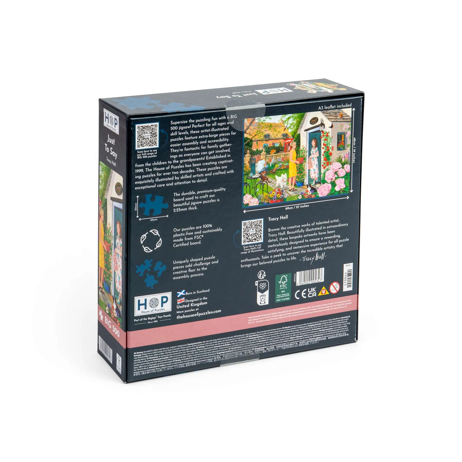 House of Puzzle BIG 500 Just To Say 500 brikker puslespil blomst