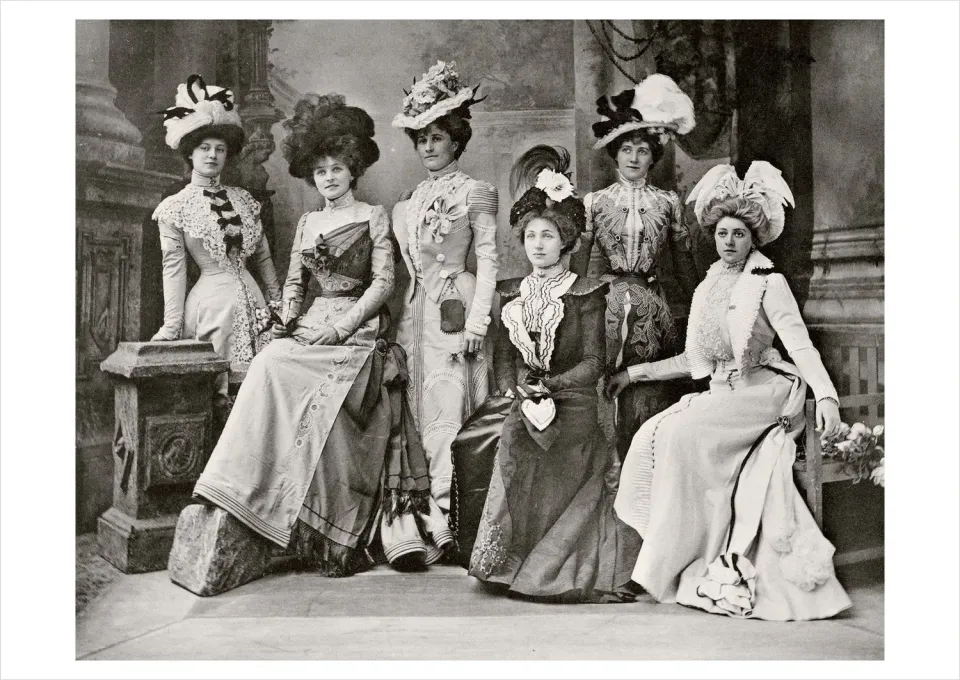 Pomegranate The Gaiety Girls postkort 1898 foto
