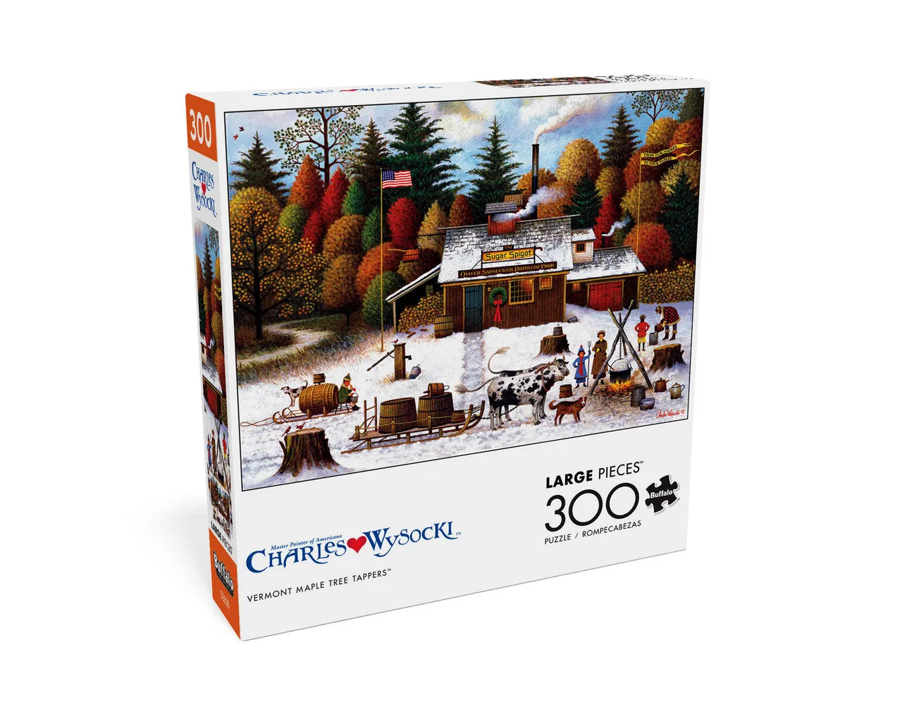 Buffalo Games Charles Wysocki Vermont Maple Tree Tappers puslespil 300 brikker