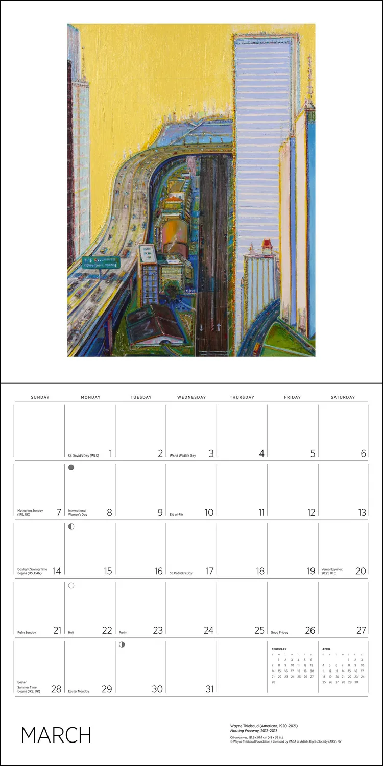 Pomegranate Wayne Thiebaud 2027 vægkalender kager