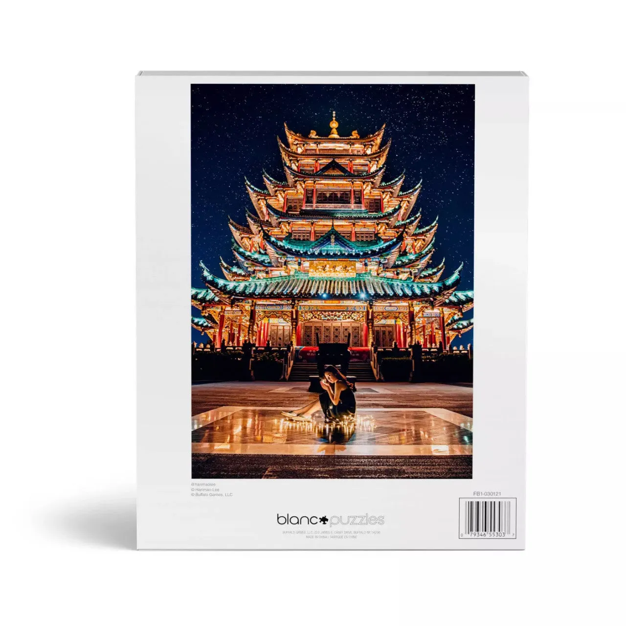 blanc Chongqing Temple at Night puslespil 500 brikker nat