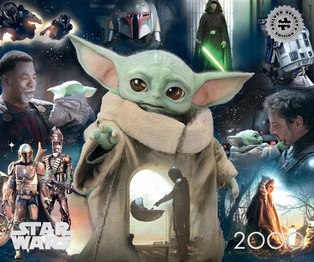 Buffalo Games Silver Select Grogu's Journey puslespil 2000 brikker Star Wars