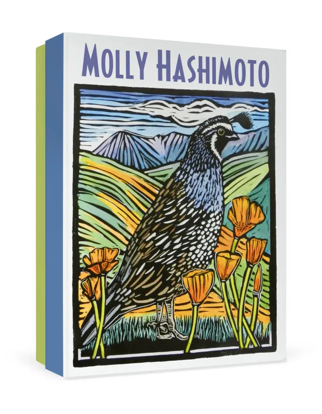 Pomegranate Molly Hashimoto kortæske 20 kunstkort fugle