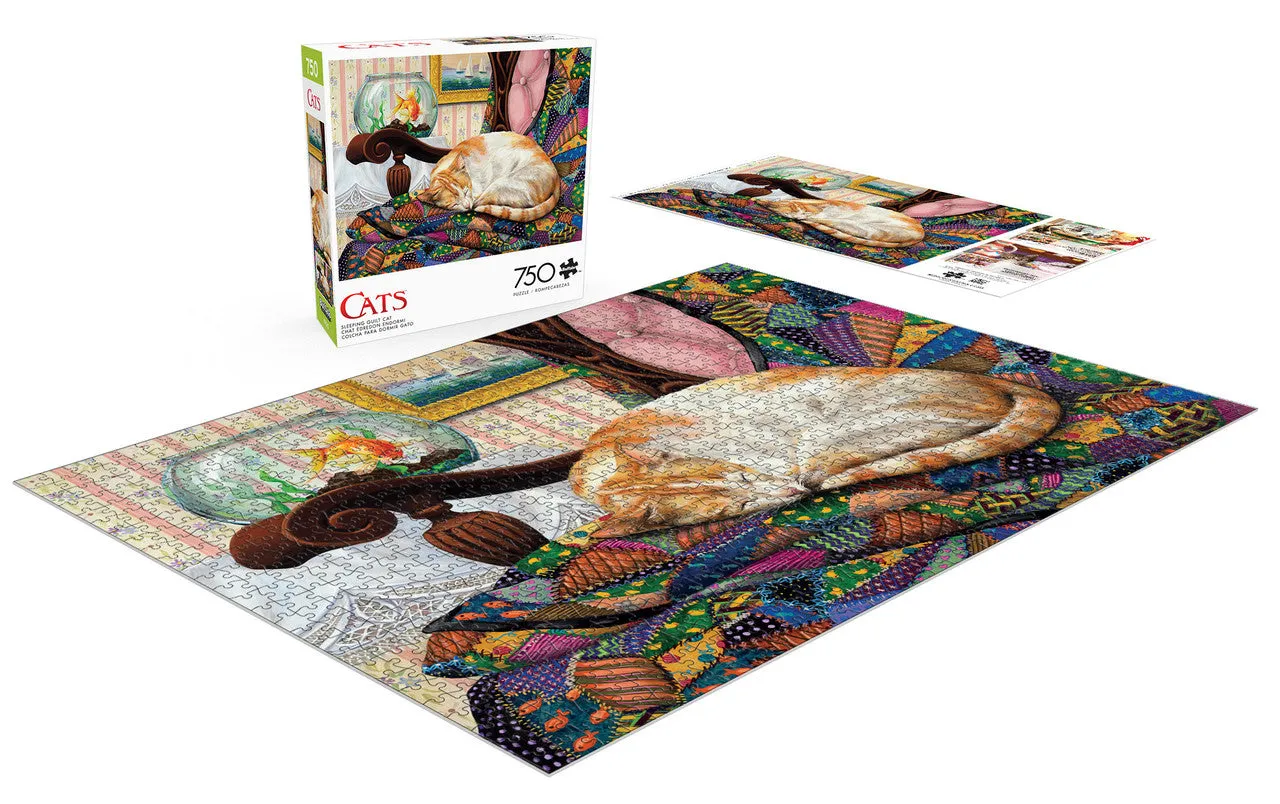 Buffalo Games Cats Sleeping Quilt Cat puslespil 750 brikker