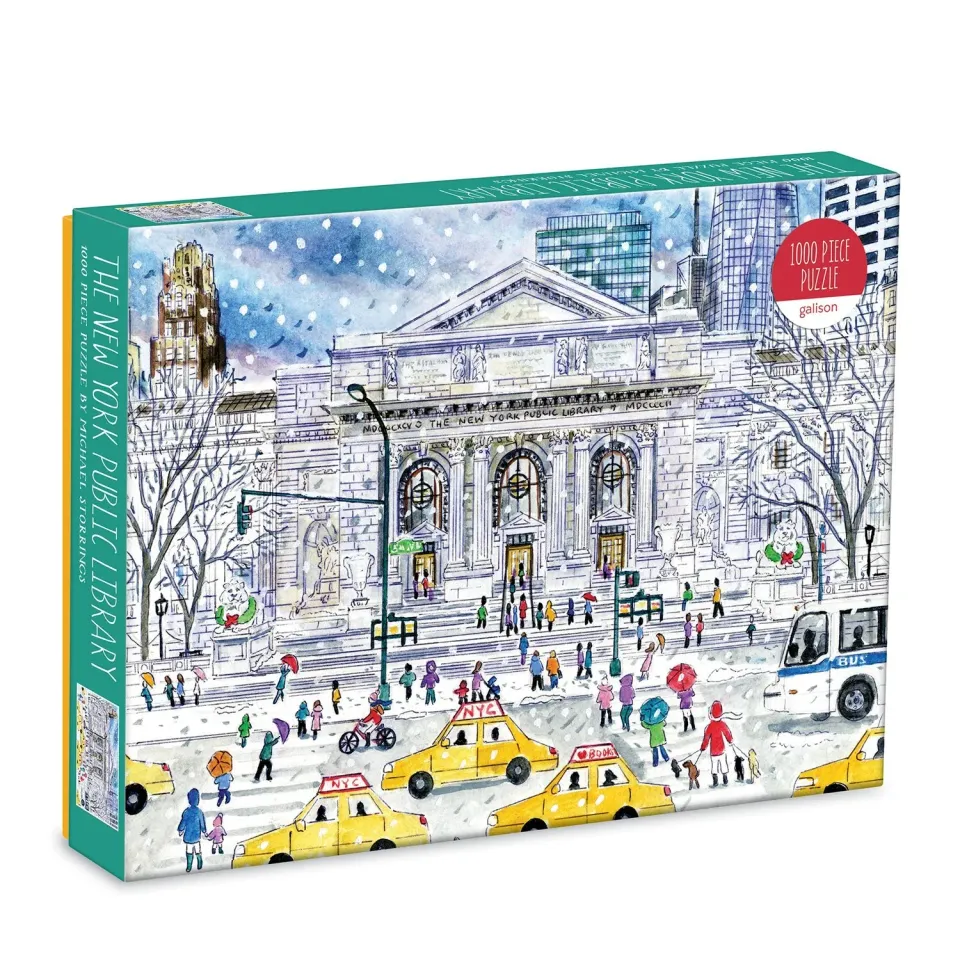Galison Storrings New York Public Library puslespil 1000 brikker jul