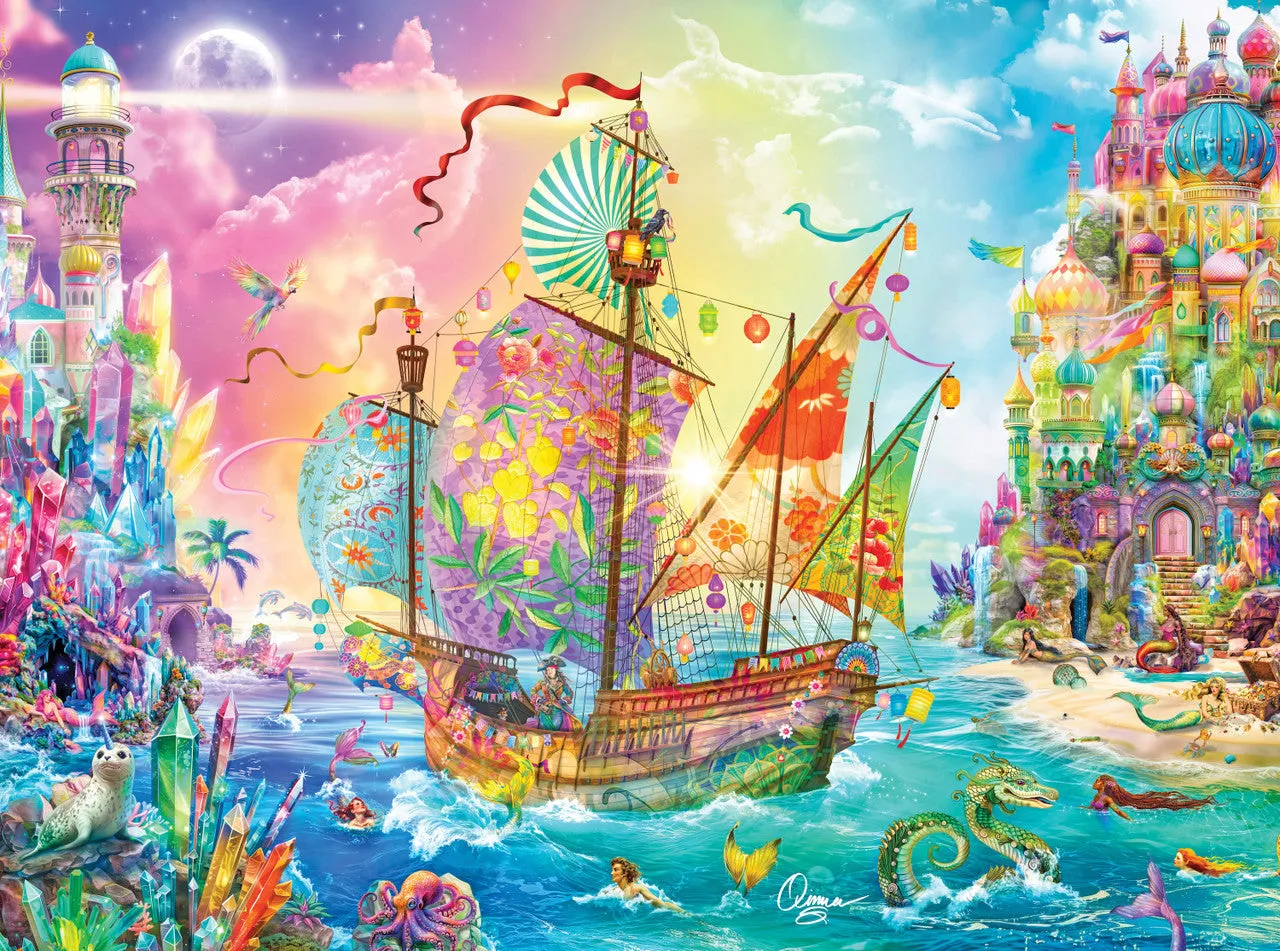 Buffalo Games Crystal Dreamship puslespil 1000 fantasy sølv