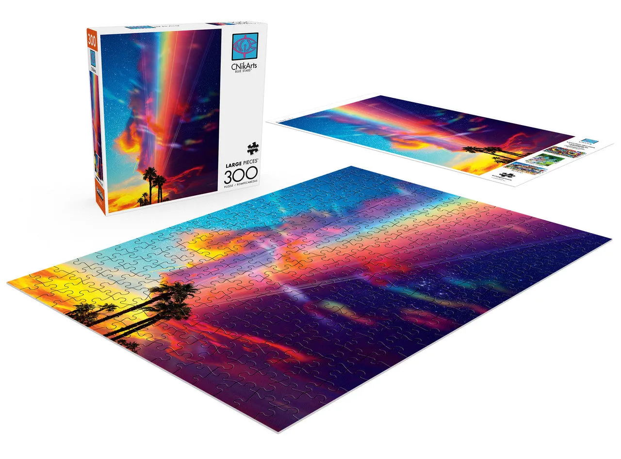 Buffalo Games Vivid Blue Stars puslespil 300 brikker store brikker