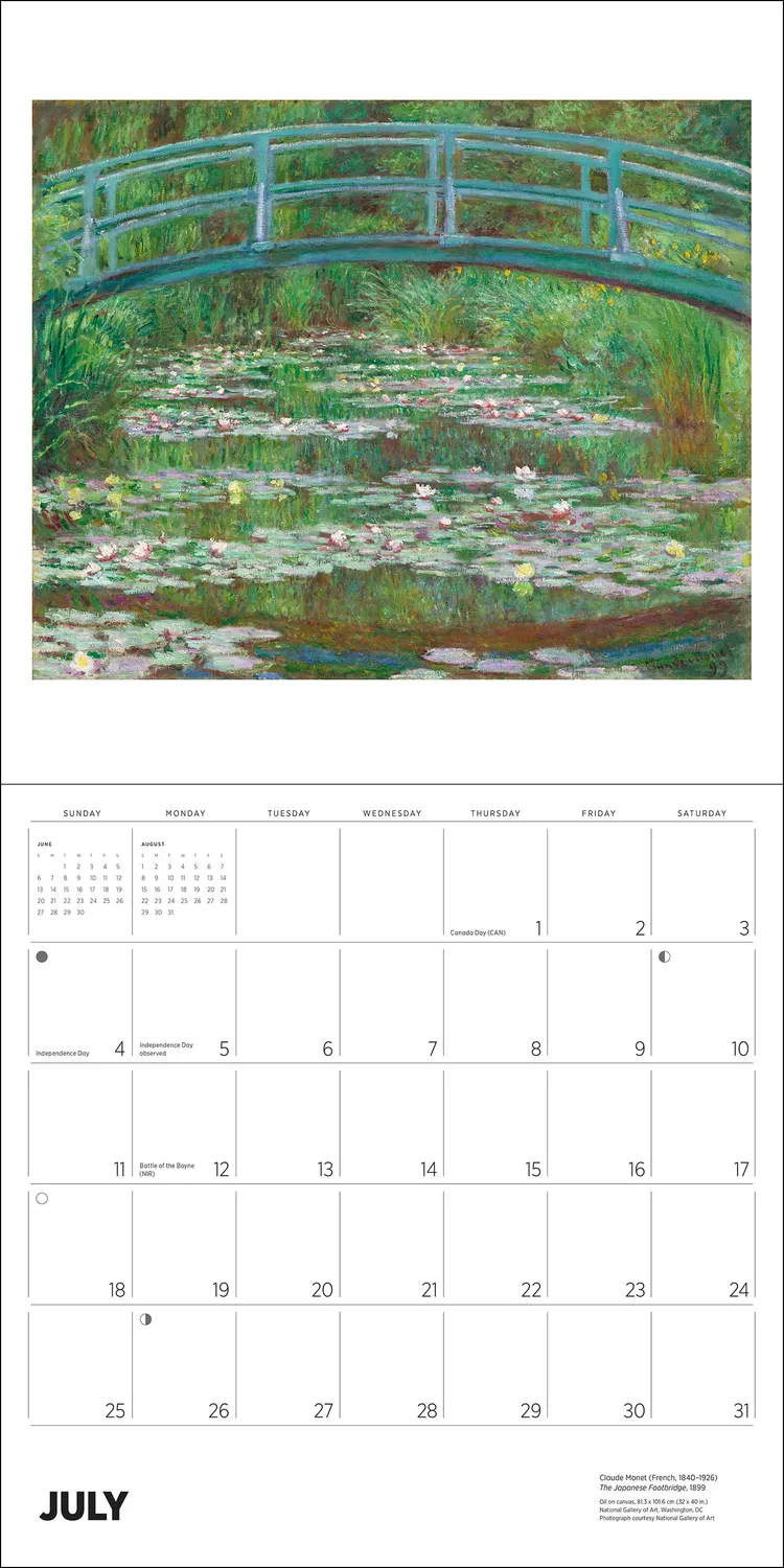 Pomegranate Claude Monet 2027 vægkalender impressionisme