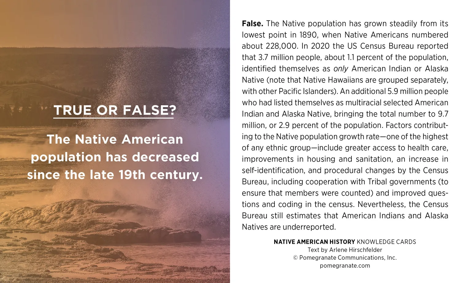 Pomegranate Native American History quizkort 48 stk