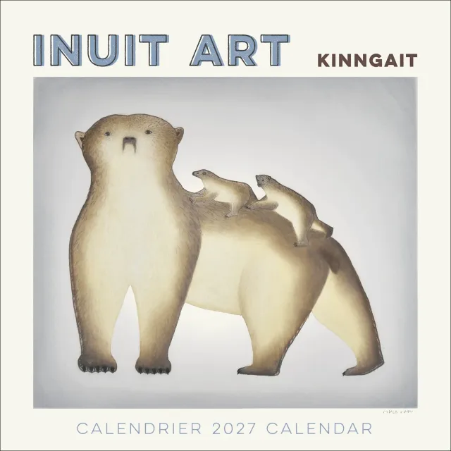 Inuit Art Kinngait vægkalender 2027 Pomegranate dyr