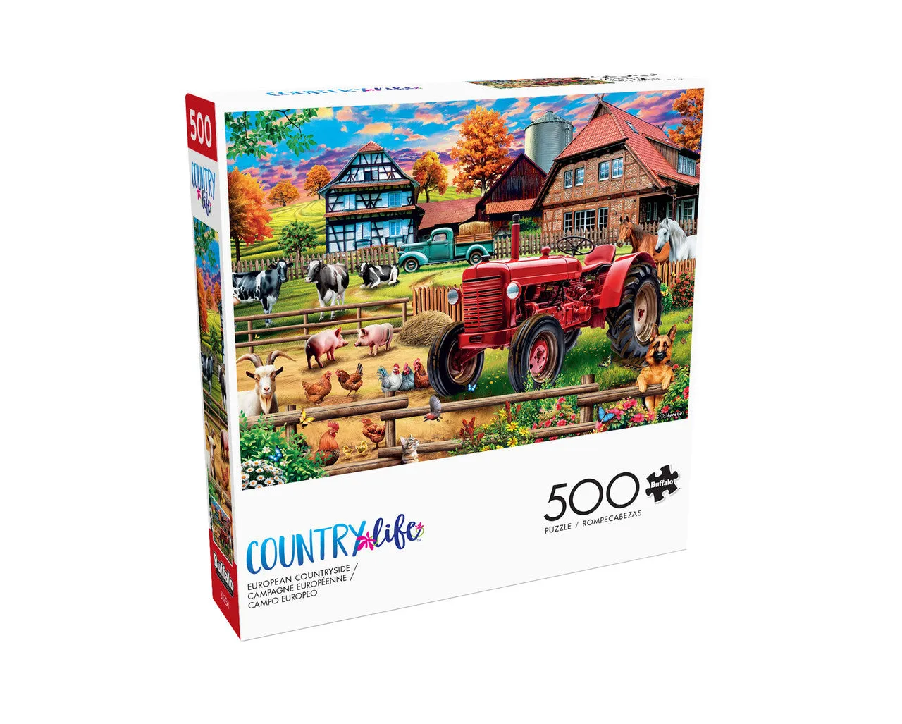 Buffalo Games Country Life European Countryside puslespil 500 brikker