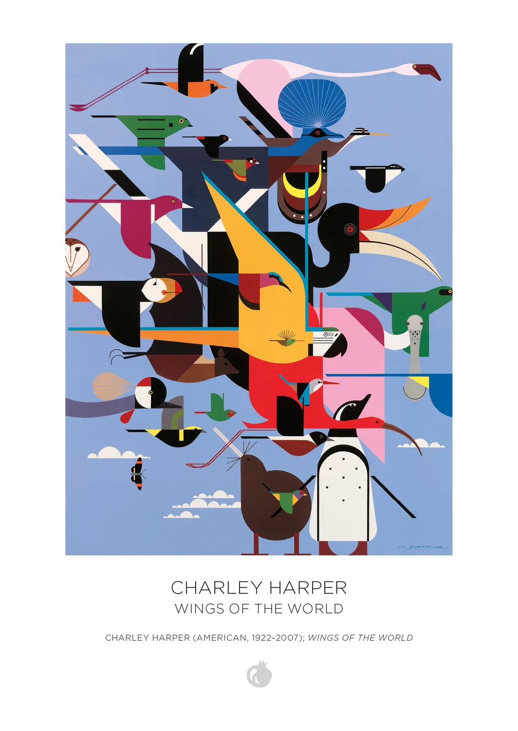 Pomegranate Charley Harper 120 brikker puslespil dobbeltsidet fugle