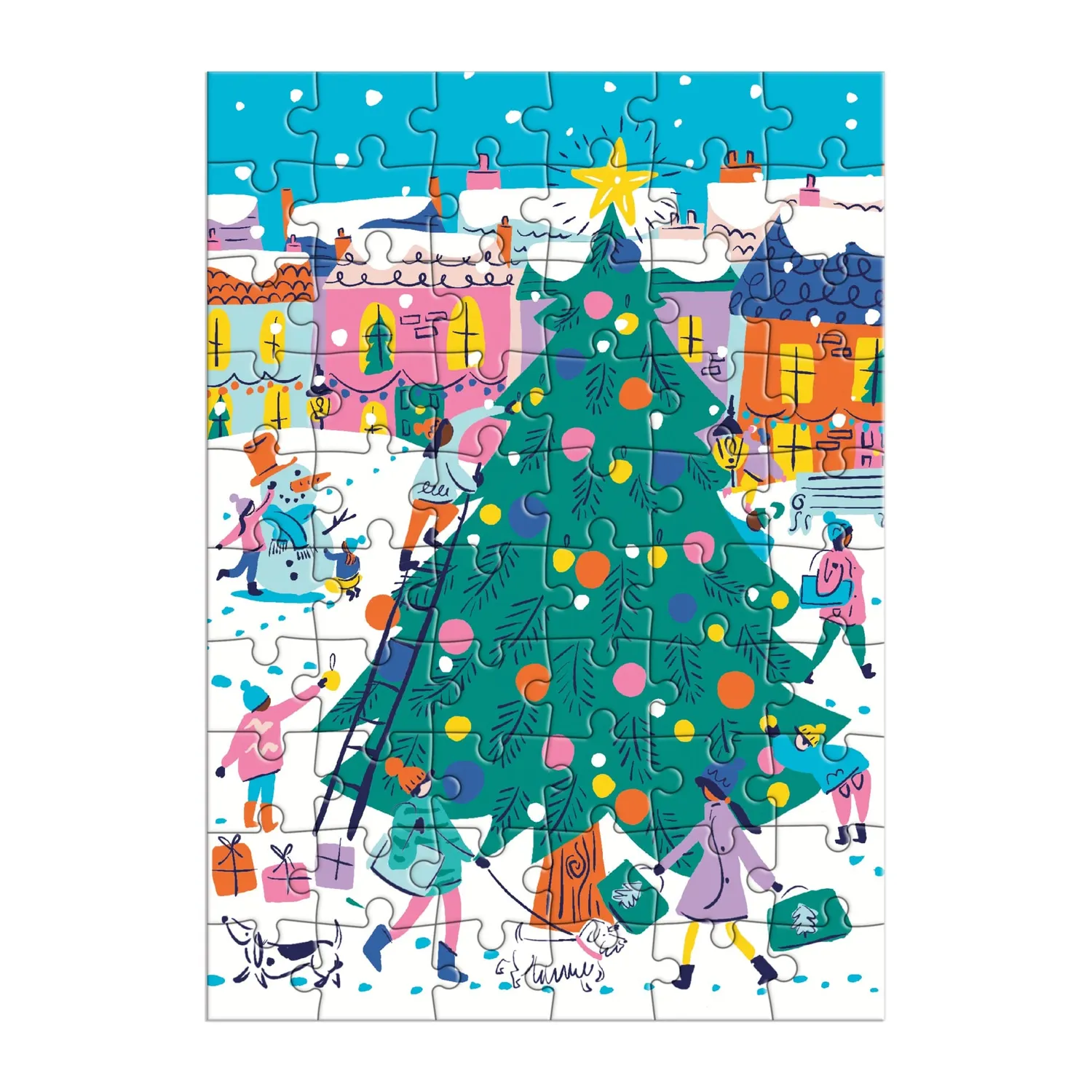 Good Puzzle Co. Merry & Bright lykønskningskort puslespil 60 brikker
