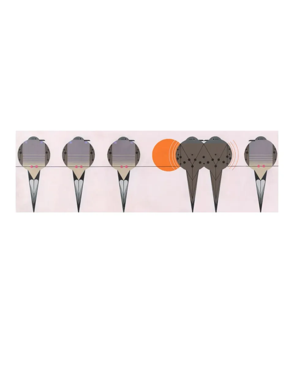 Pomegranate Charley Harper Lovey Dovey bogmærke