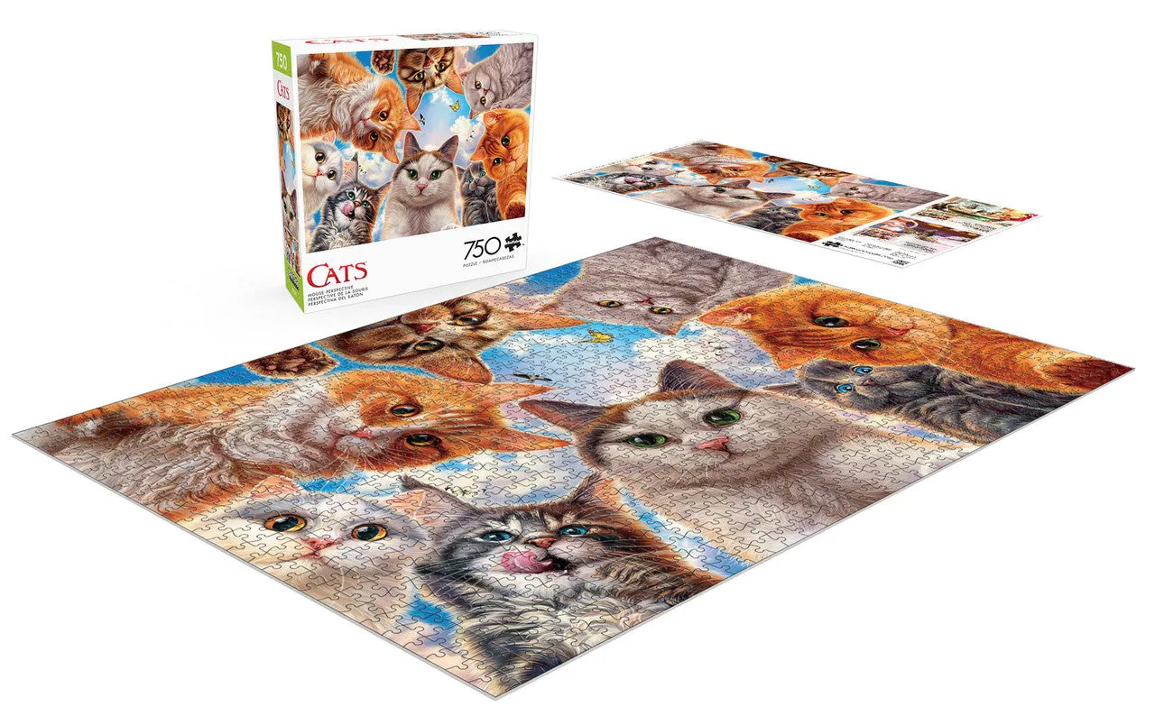 Buffalo Games Cats Mouse Perspective puslespil 750 brikker katte