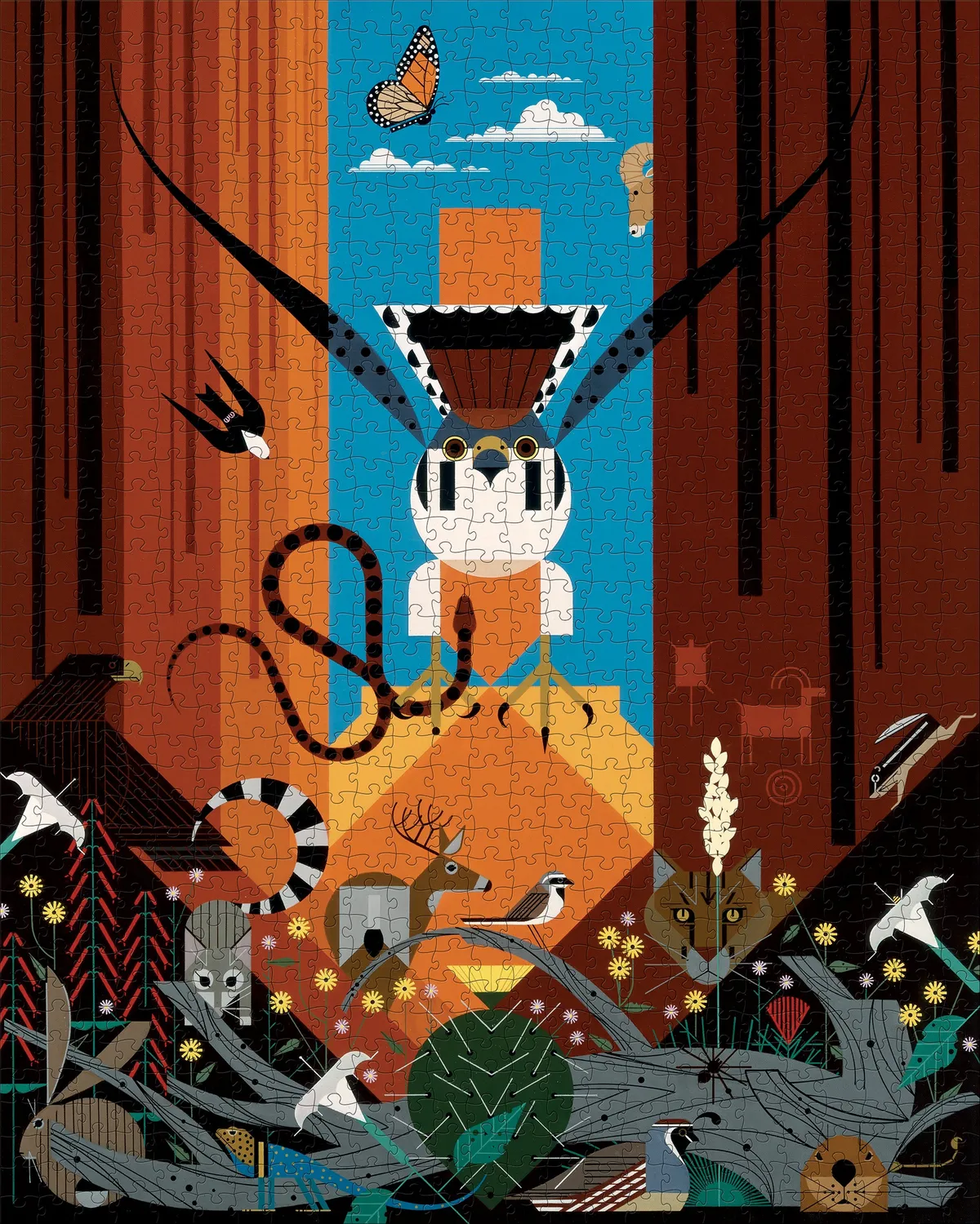 Pomegranate Charley Harper Canyon Country puslespil 1000 brikker