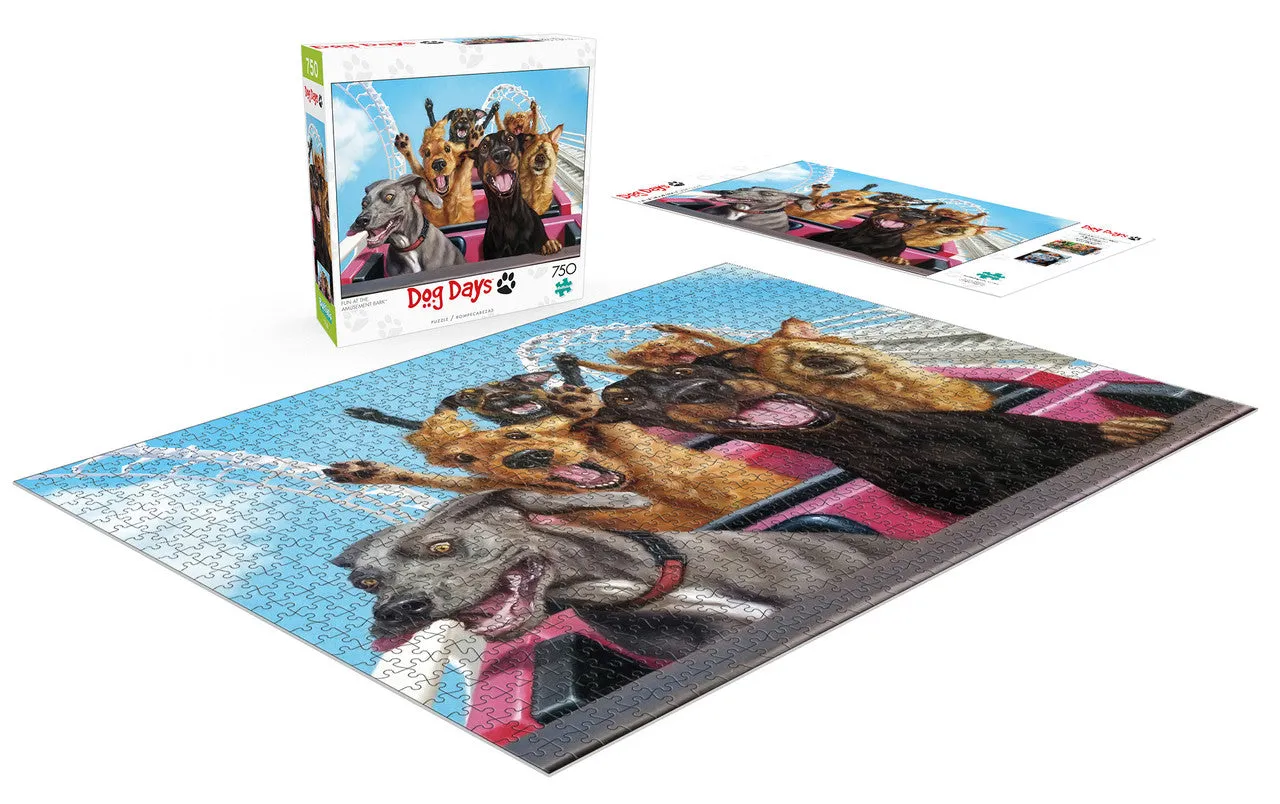 Buffalo Games Dog Days Amusement Bark puslespil 750 hunde